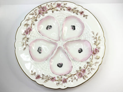 Porcelain Oyster Plate Marx and Gutherz Carlsbad 1900 8 3/4" A832C