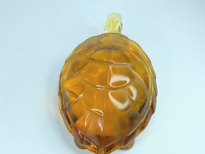 Lalique Molded Amber Crystal Glass Turtle Figure A112