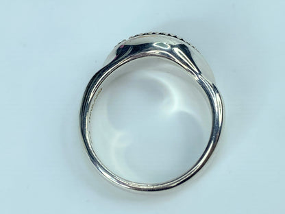 Michael Dawkins sterling silver wavy bead set ring 6.7g s9.5 JR9640