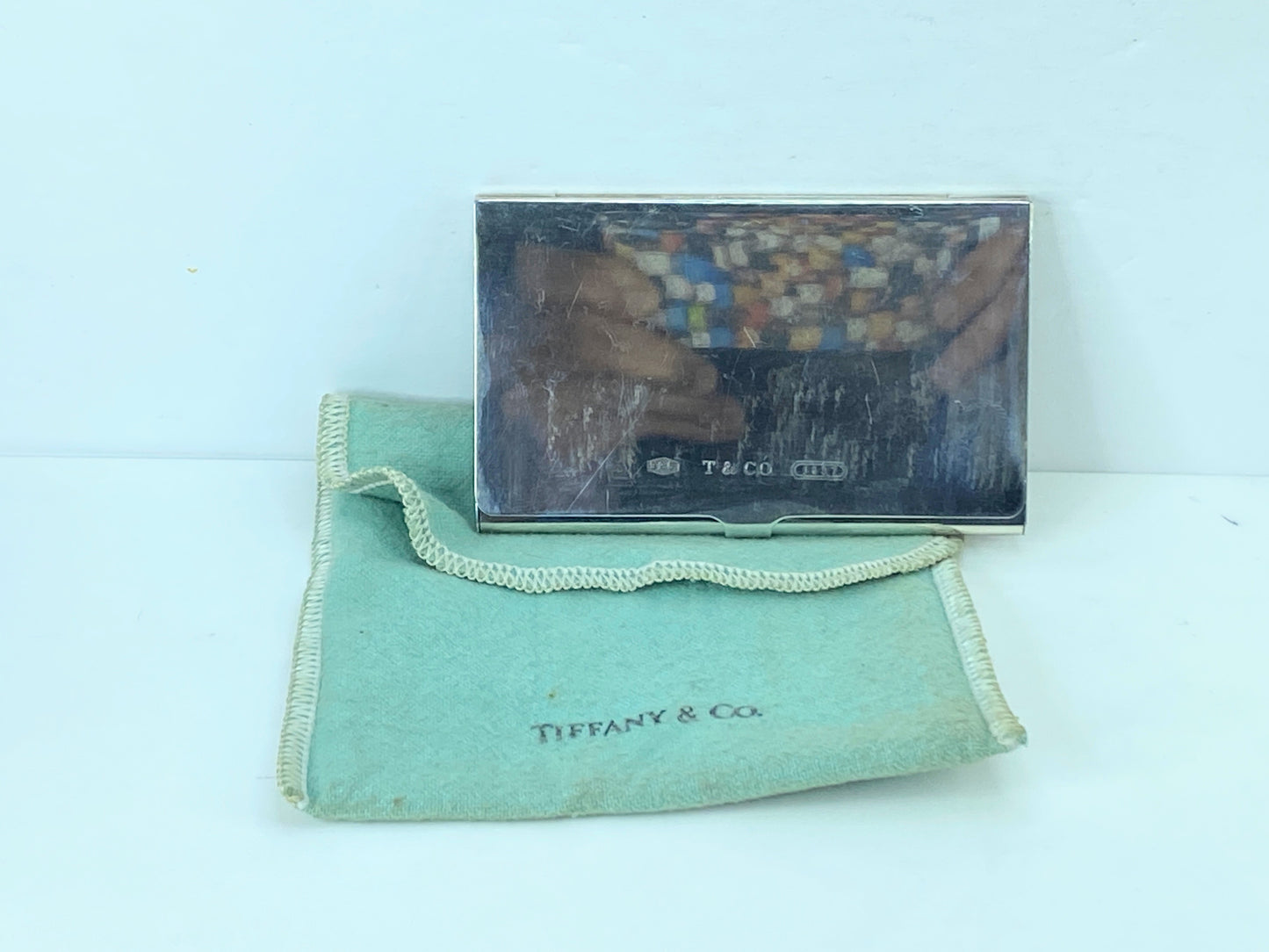 Tiffany & Co Sterling Silver 1837 Business Card Holder 3 4/5"x2 1/4" 56.9g SS95