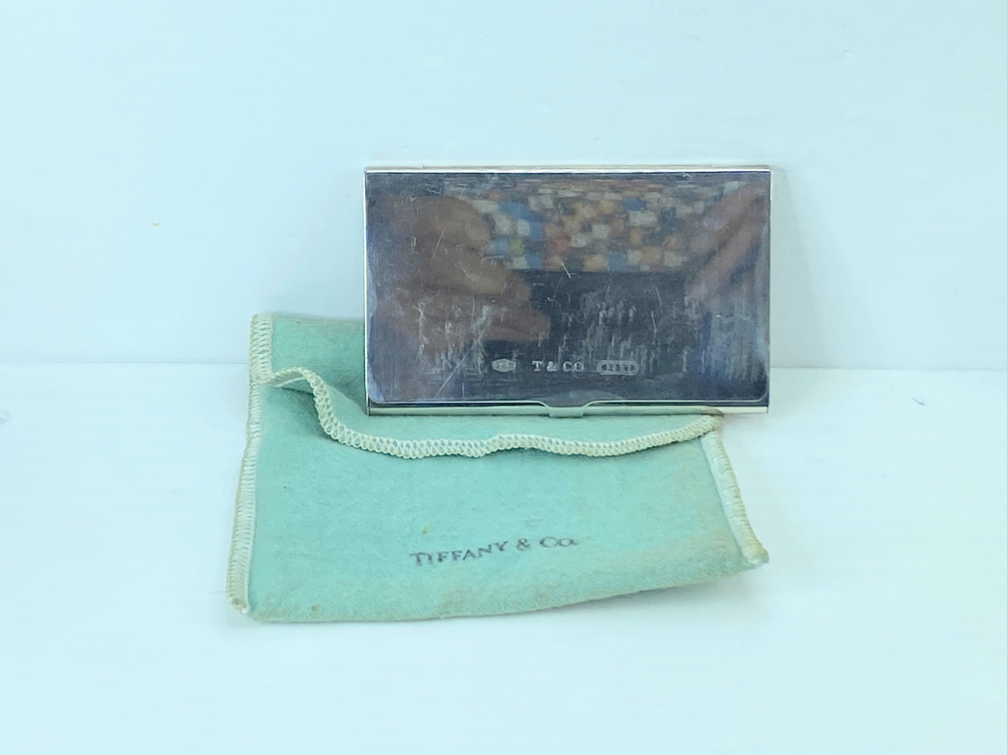 Tiffany & Co Sterling Silver 1837 Business Card Holder 3 4/5"x2 1/4" 56.9g SS95