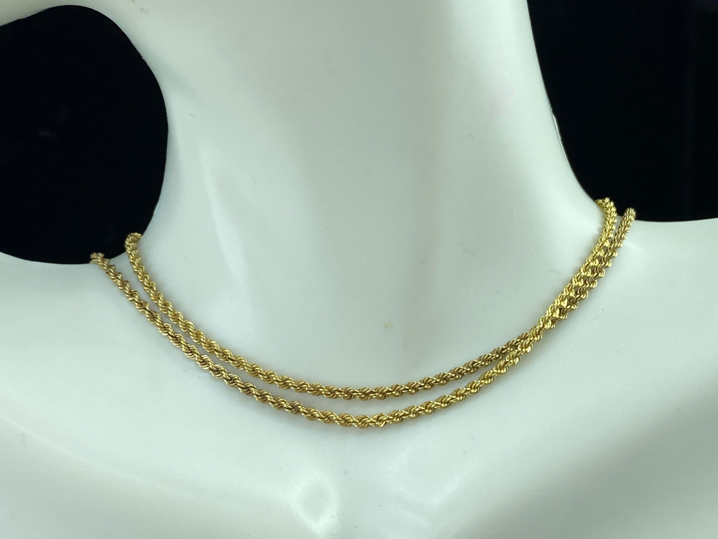 2.0mm Rope link necklace in 14K yellow gold