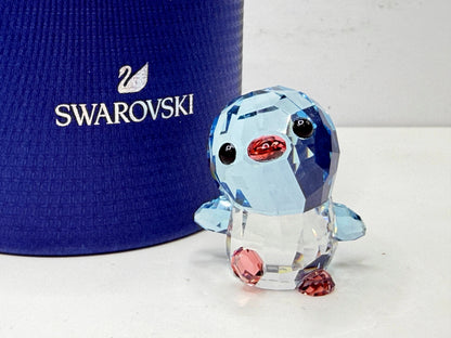Swarovski SCS Baby Picco Penguin Blue Crystal Retired Hiroshi Yoshii NIB S359