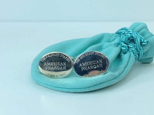 Tiffany & co. sterling silver cufflink for "American Pharoah" 2015 15.8g SS97