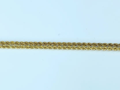 2.0mm Rope link necklace in 14K yellow gold