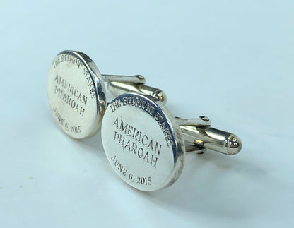 Tiffany & co. sterling silver cufflink for "American Pharoah" 2015 15.8g SS97