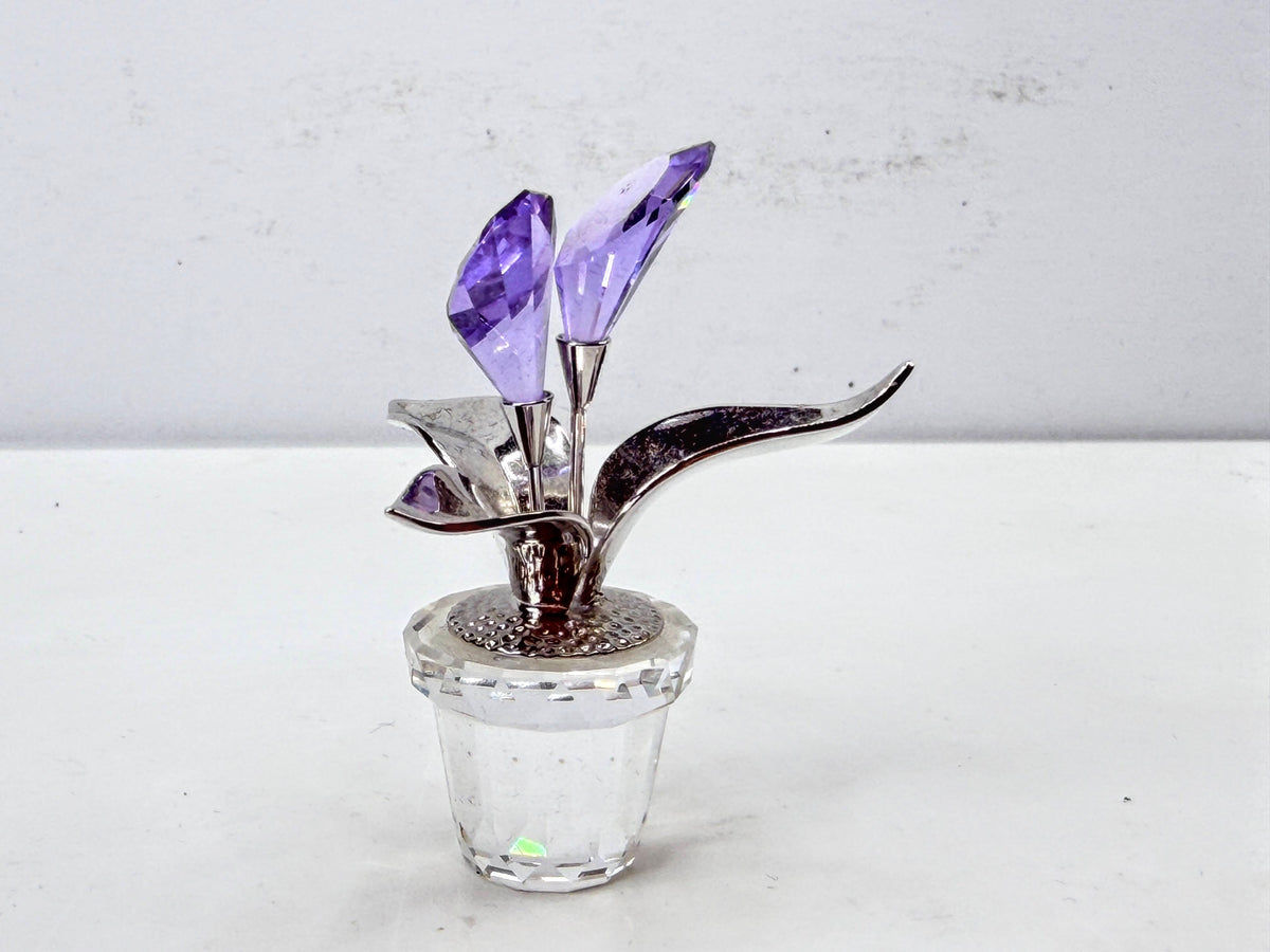 Swarovski: Retired Crystal Memories Calla Lilies Rhodium 855900 Mint in Box S363