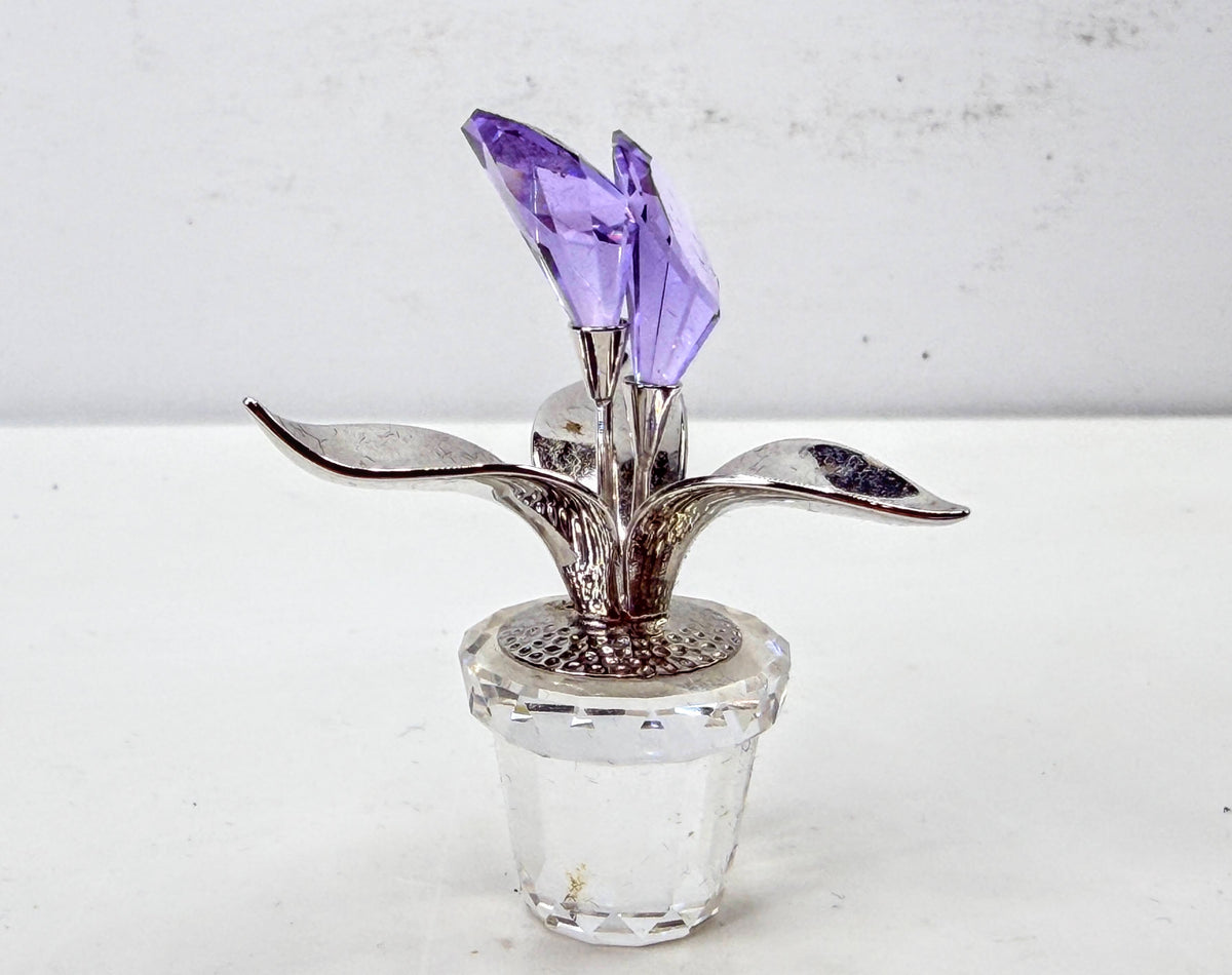 Swarovski: Retired Crystal Memories Calla Lilies Rhodium 855900 Mint in Box S363