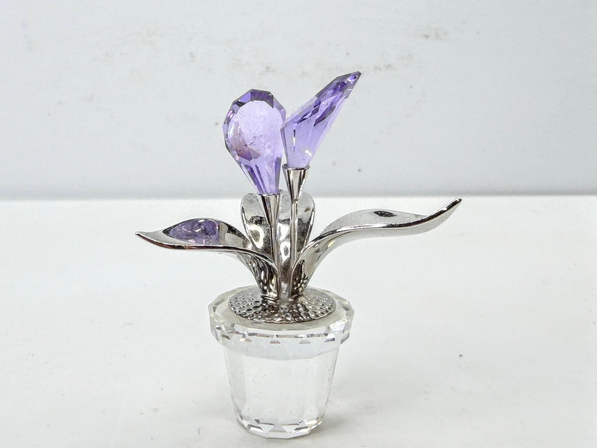 Swarovski: Retired Crystal Memories Calla Lilies Rhodium 855900 Mint in Box S363