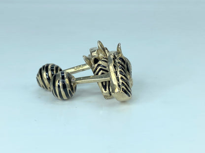 Tiffany & Co. Silver & Enamel Zebra Cufflinks 24g SS100