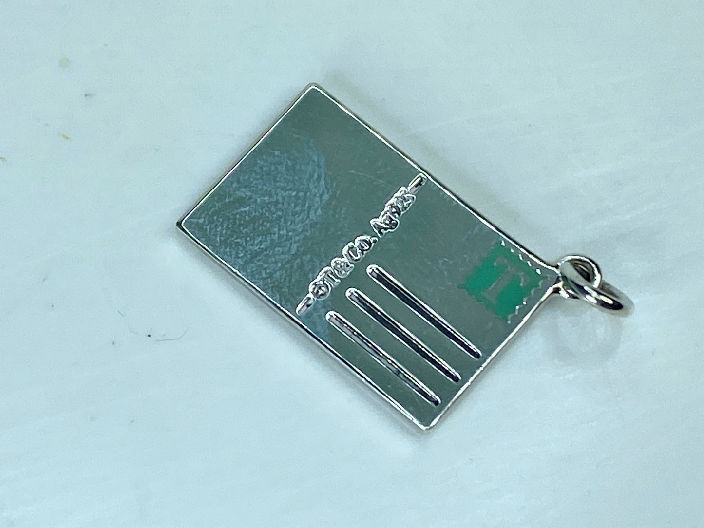 Tiffany & Co. Enamel "Greetings from Tokyo" Postcard Charm 4g 22x14.3mm JR898