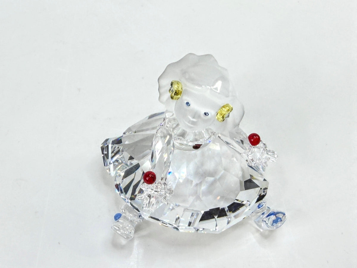 Swarovski Crystal: Retired Doll Girl Puppe Cheerful Times 626247 COA Mirror S370