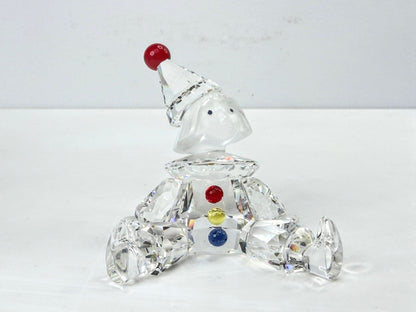 Swarovski Retired Puppet Clown Seated Clear Crystal Circus Figurine 217207 S365