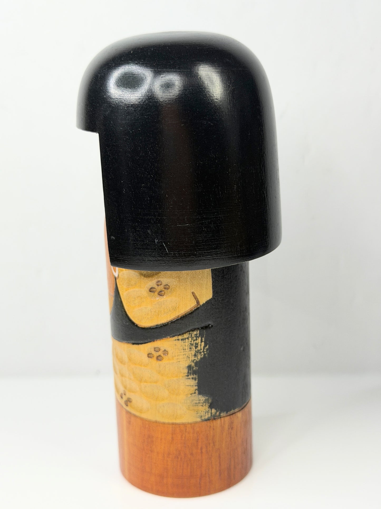 Vintage Kisaku Gumma Wood Kokeshi 5" Doll Geisha Kimono Flower, 5" A846