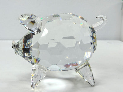 Swarovski Crystal Retired Large Pig Figurine Max Schreck Vintage 1982 S367