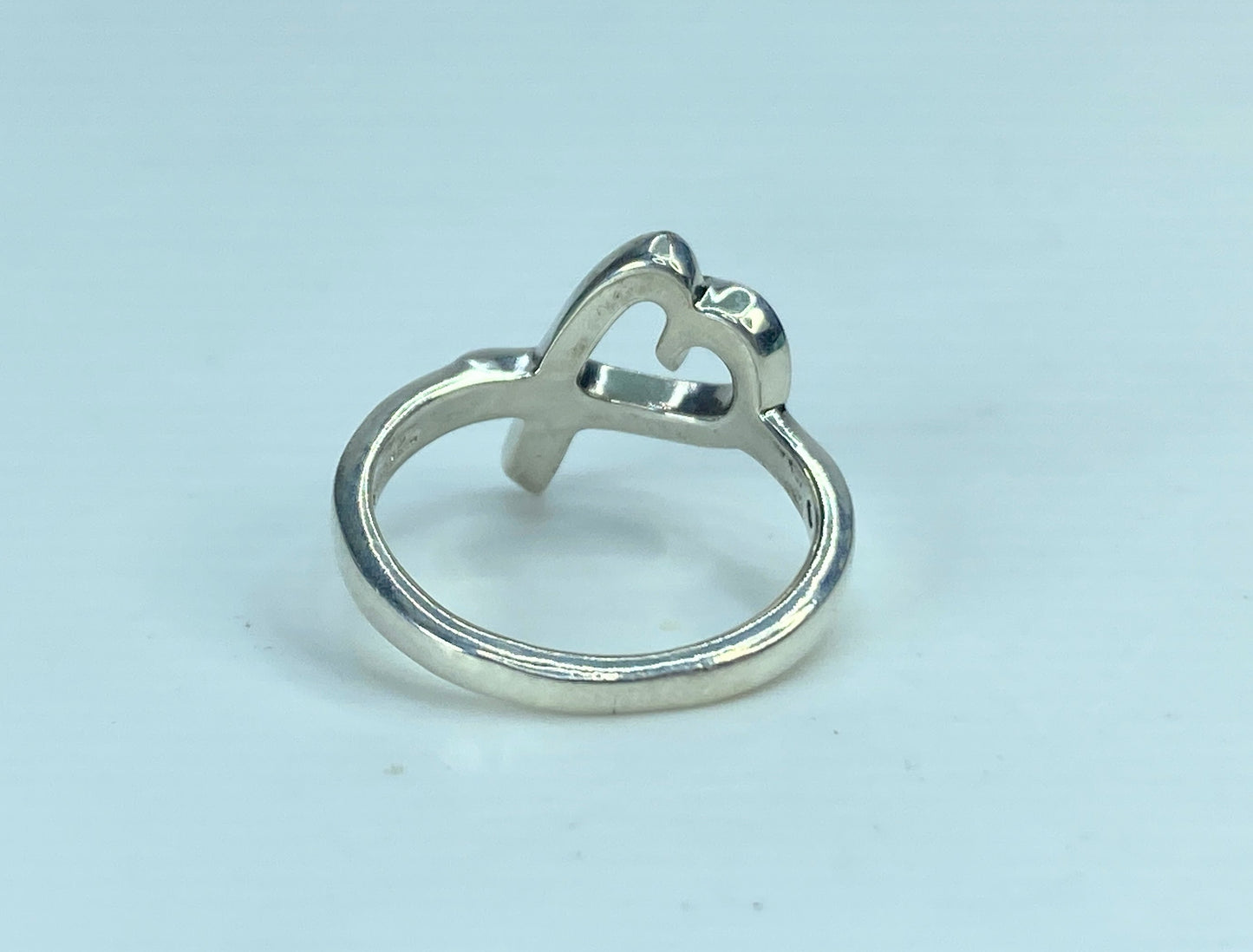 Tiffany & Co. Sterling Silver Loving Heart Ring size 7 3.3g w/box JR900
