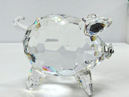 Swarovski Crystal Retired Large Pig Figurine Max Schreck Vintage 1982 S367