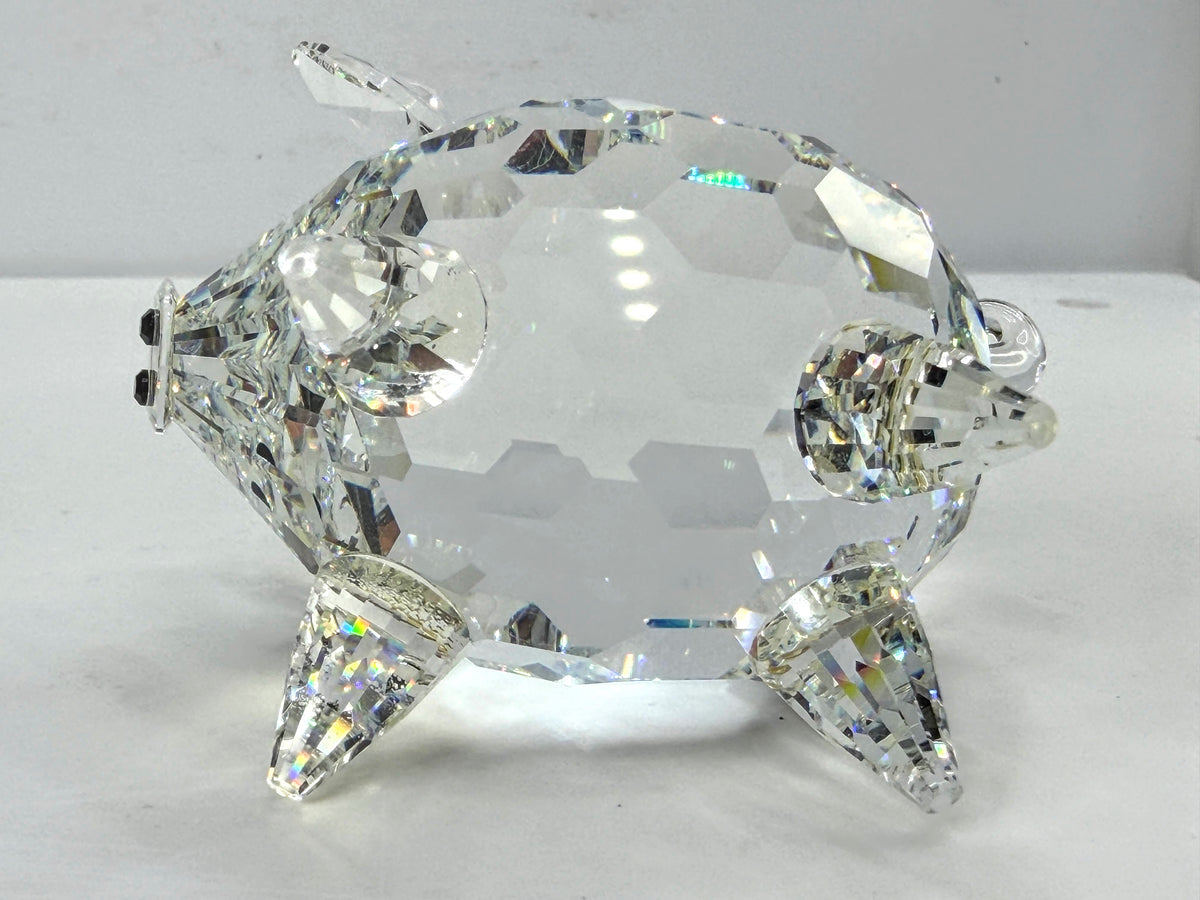 Swarovski Crystal Retired Large Pig Figurine Max Schreck Vintage 1982 S367