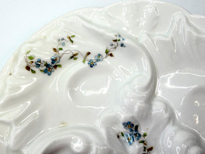 Antique Haviland Limoges Forget-Me-Not Oyster Plate A835