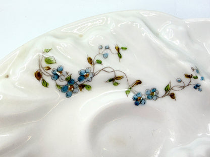 Antique Haviland Limoges Forget-Me-Not Oyster Plate A835