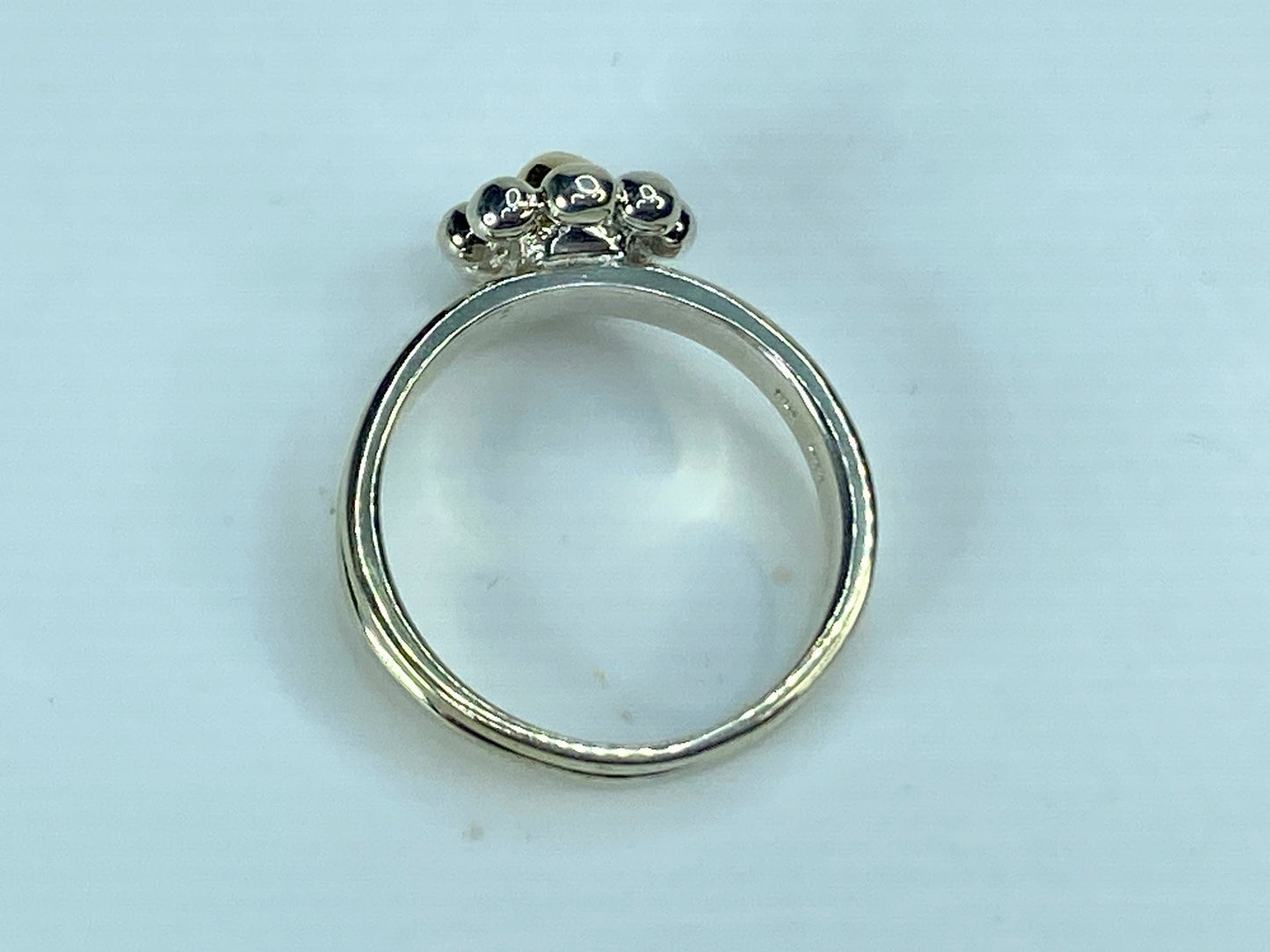 Tiffany & Co Paloma Picasso Sterling 18k Gold Daisy Jolie Bead Flower Ring JR901