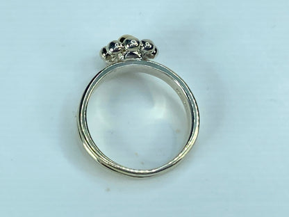 Tiffany & Co Paloma Picasso Sterling 18k Gold Daisy Jolie Bead Flower Ring JR901