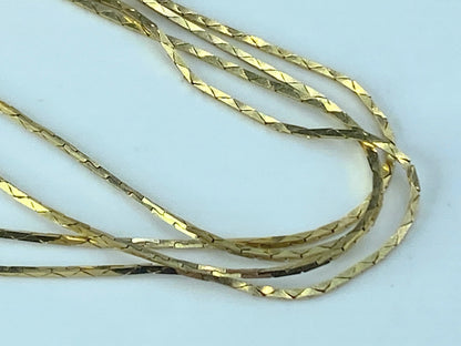 14K yellow gold 1.0mm Flat Cobra link necklace 24.0" 3.8 grams JR473