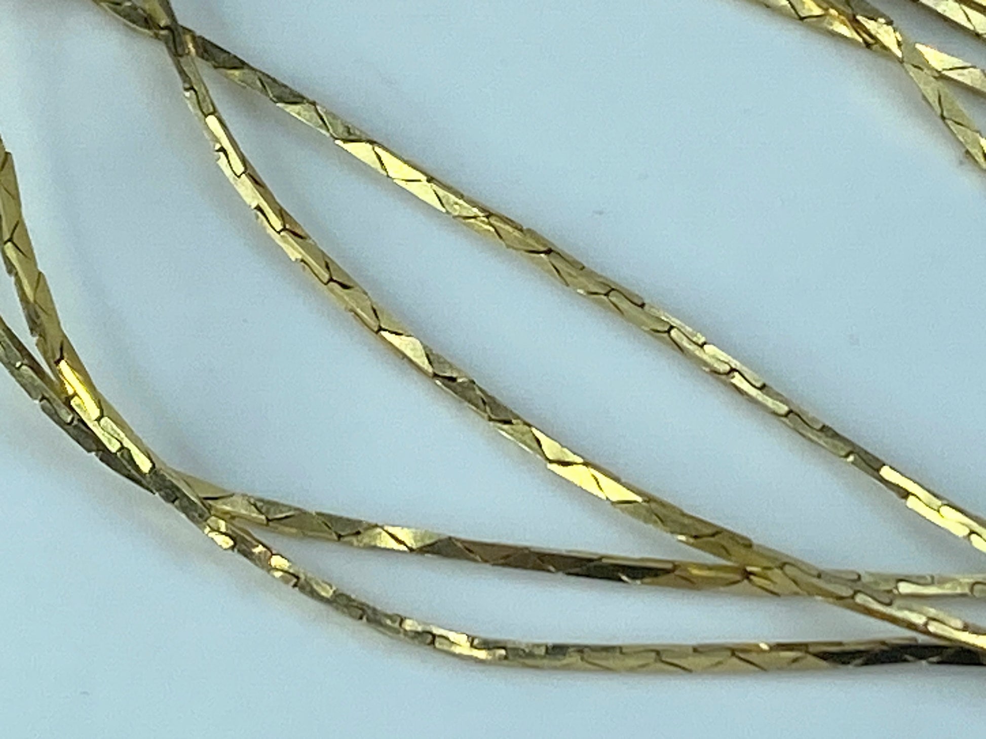 14K yellow gold 1.0mm Flat Cobra link necklace 24.0" 3.8 grams JR473