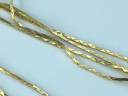 14K yellow gold 1.0mm Flat Cobra link necklace 24.0" 3.8 grams JR473