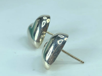 Tiffany & Co. Sterling Silver Puffy Heart Stud Earrings 3.0g 12.7mm JR903