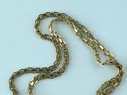 14K yellow gold five round starburst station pendant necklace 17.25" 4.5g JR478