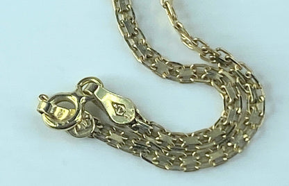 14K yellow gold five round starburst station pendant necklace 17.25" 4.5g JR478