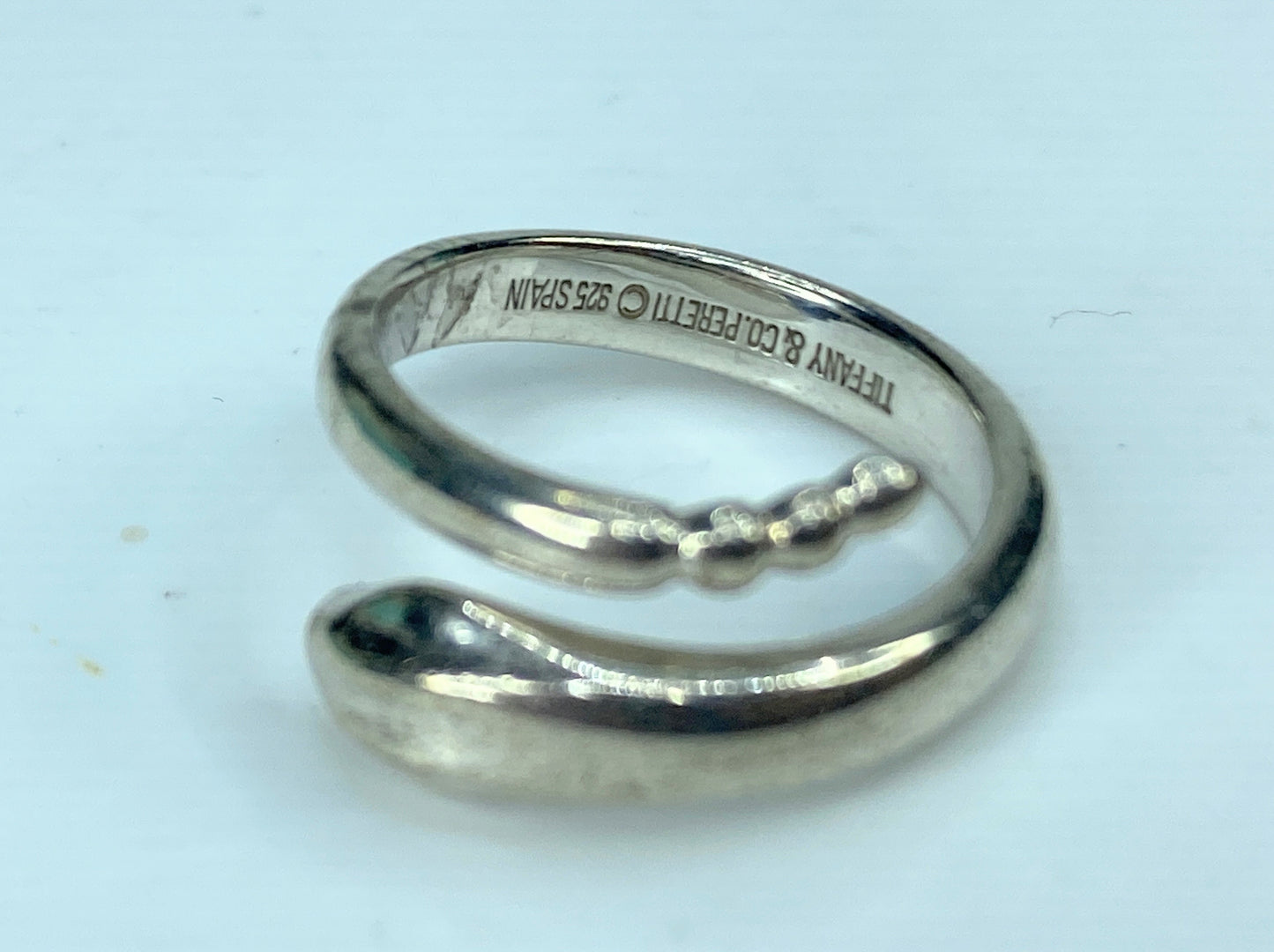 Elsa Peretti for Tiffany & co. sterling silver Snake ring, Spain s6 4.5g JR914