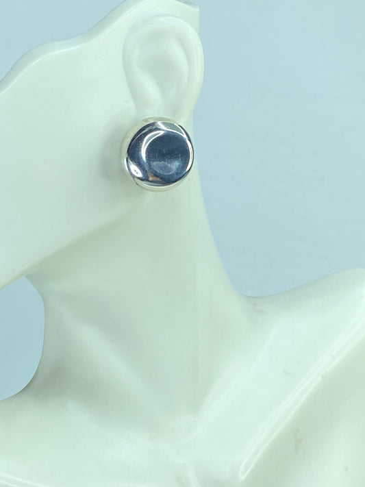 Tiffany & Co. Silver Nugget Bean Stud Earrings 18.3 x 8mm 8.3g JR907