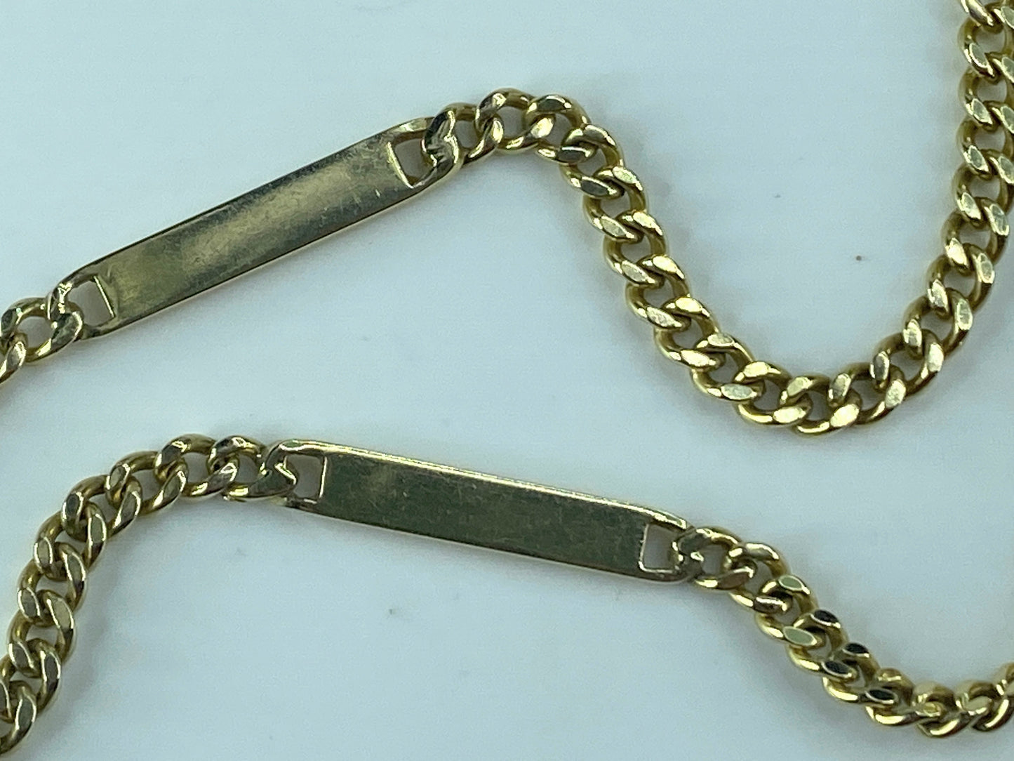 Italy Art Deco 14K yellow gold Link-Bar pocket watch chain/necklace 19.7g JR479