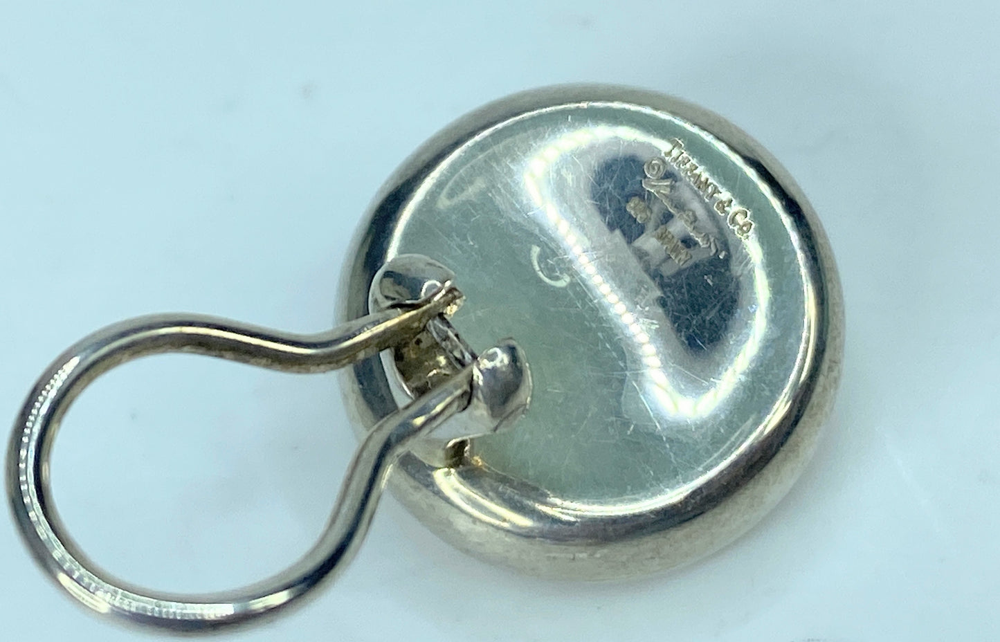 Tiffany & Co. Silver Nugget Bean Stud Earrings 18.3 x 8mm 8.3g JR907