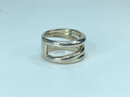 Tiffany & Co. sterling silver Zig-Zag 11.7mm wideband s6.5 9.3g JR908