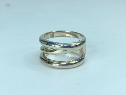Tiffany & Co. sterling silver Zig-Zag 11.7mm wideband s6.5 9.3g JR908