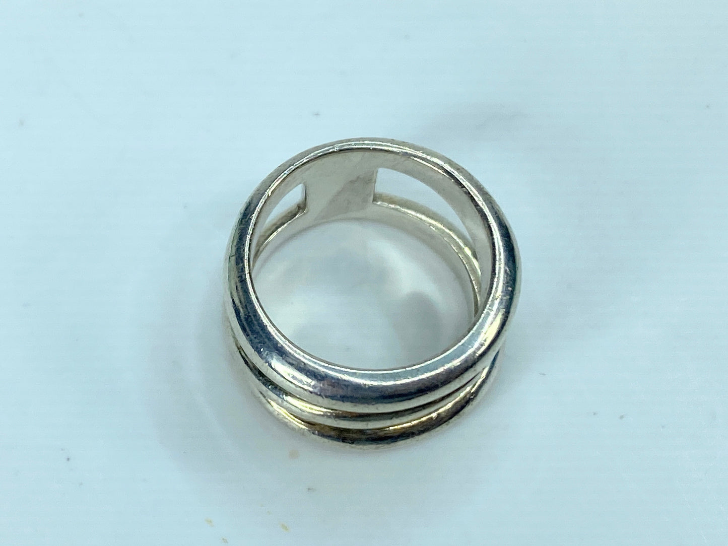 Tiffany & Co. sterling silver Zig-Zag 11.7mm wideband s6.5 9.3g JR908