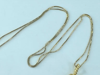 Italy 14K yellow gold Starburst rope link pendant necklace 19" 2.3g JR480