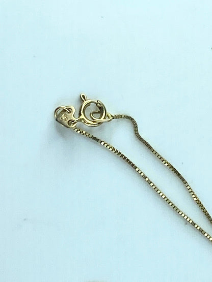 Italy 14K yellow gold Starburst rope link pendant necklace 19" 2.3g JR480