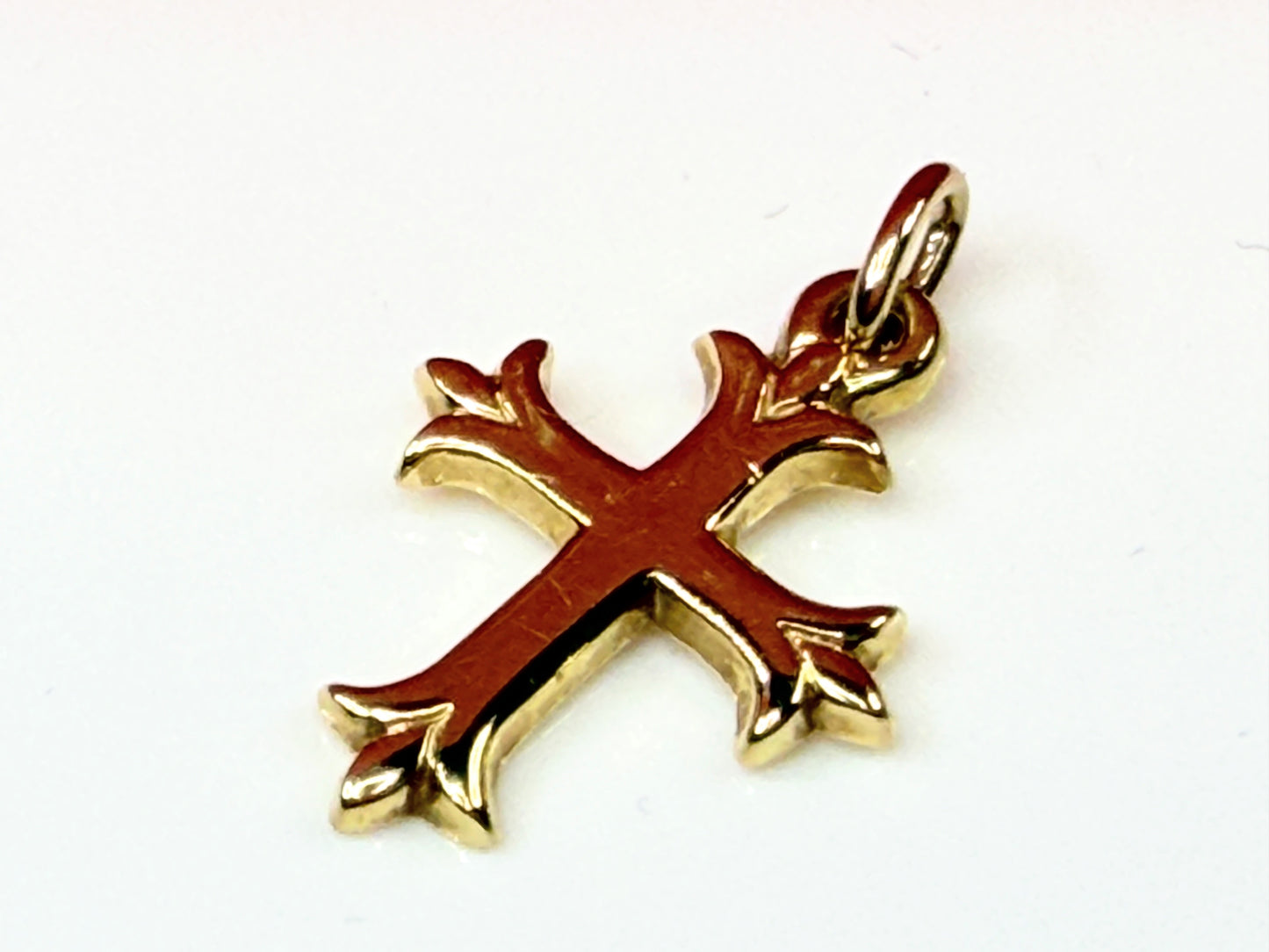 Vintage 14K James Avery Fleur Fleuree pendant  22mm JR1430