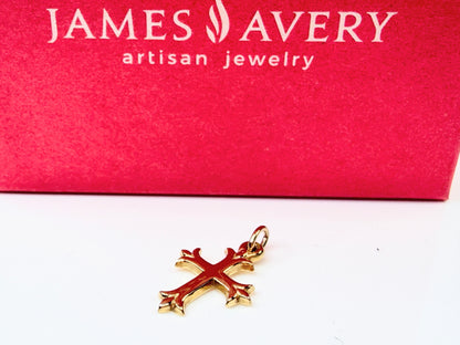 Vintage 14K James Avery Fleur Fleuree pendant  22mm JR1430