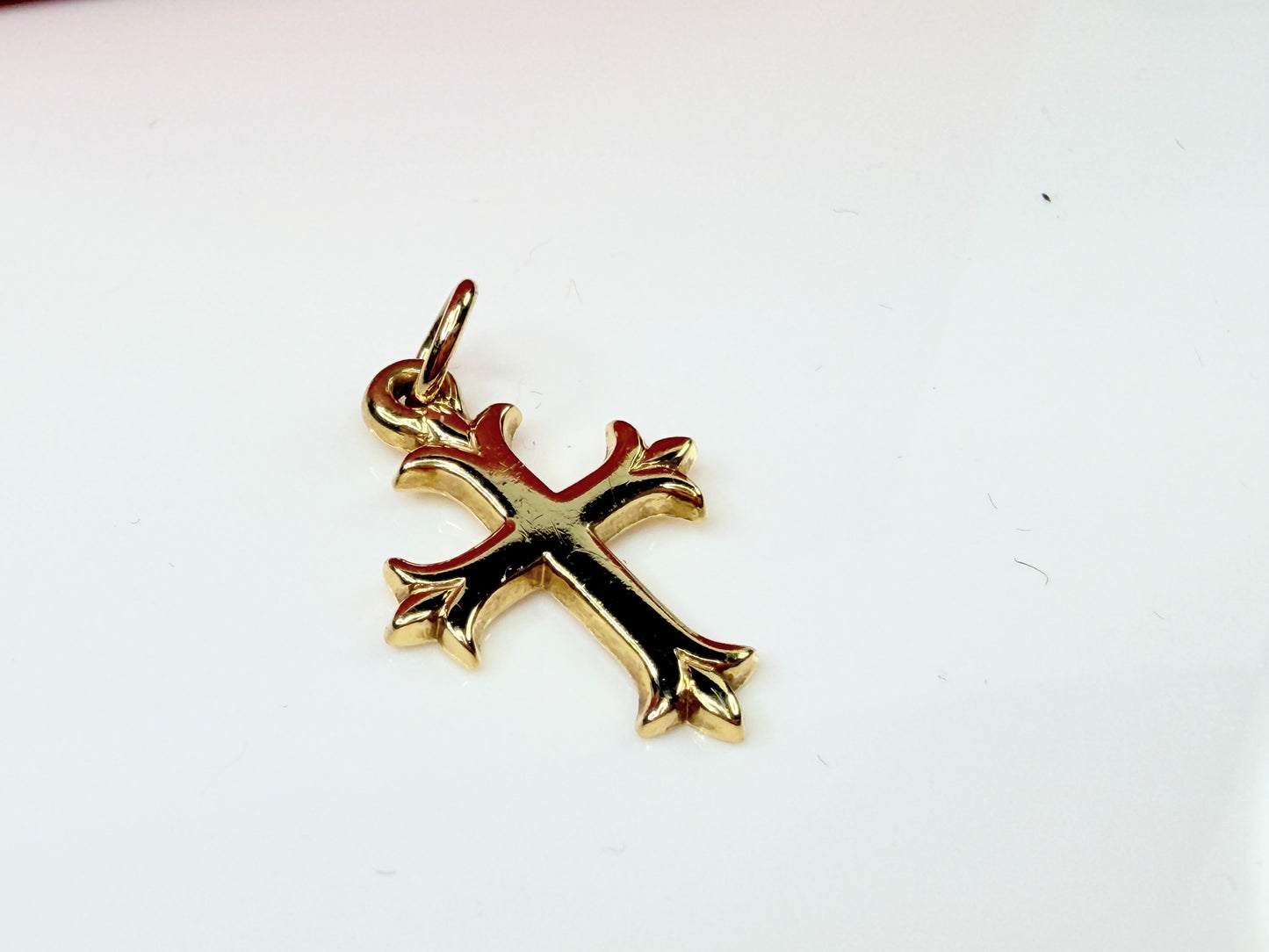 Vintage 14K James Avery Fleur Fleuree pendant  22mm JR1430