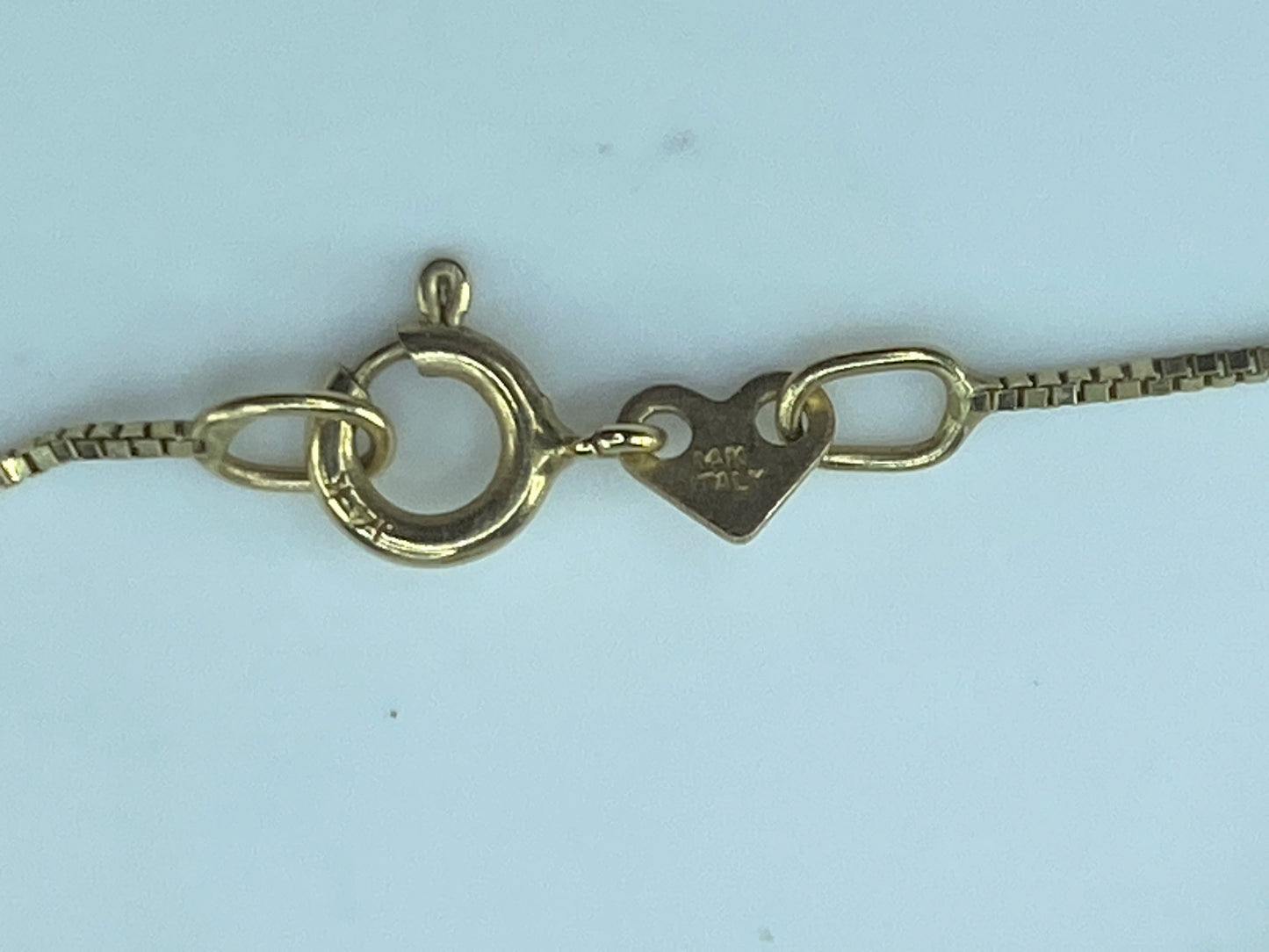 Italy 14K yellow gold Starburst rope link pendant necklace 19" 2.3g JR480