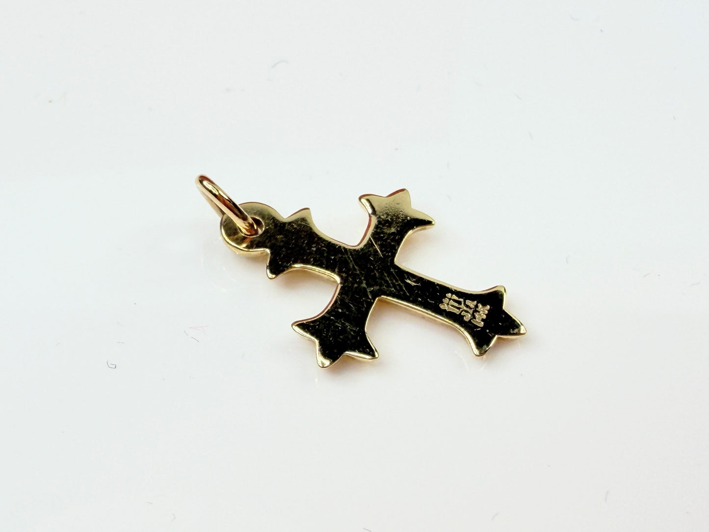 Vintage 14K James Avery Fleur Fleuree pendant  22mm JR1430