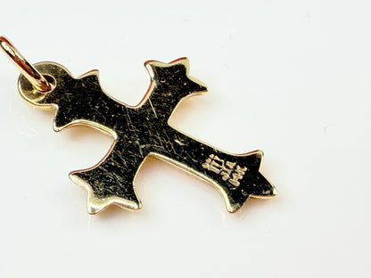 Vintage 14K James Avery Fleur Fleuree pendant  22mm JR1430