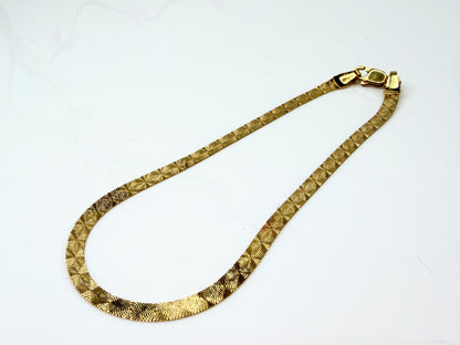 Vintage 18K Gold Milor Textured Link Bracelet JR1431