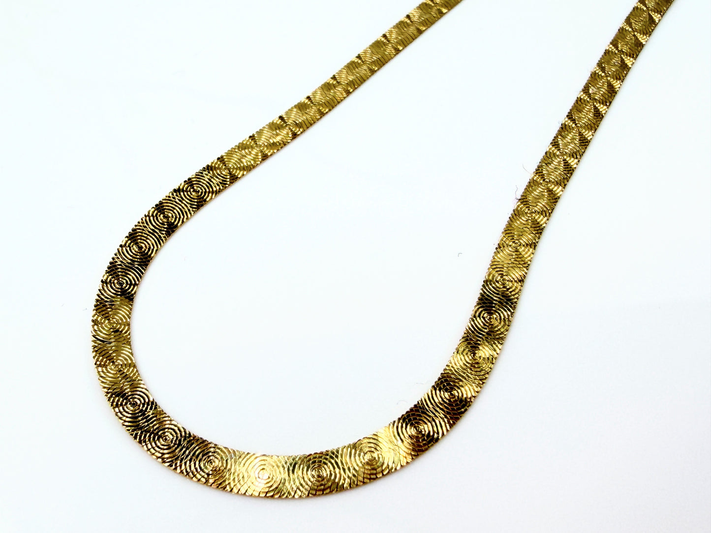Vintage 18K Gold Milor Textured Link Bracelet JR1431