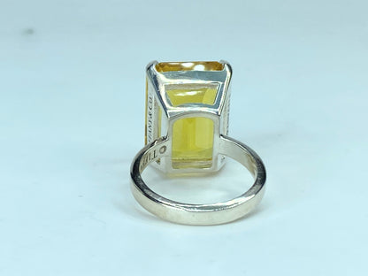 Tiffany & Co. Sterling Silver Sparklers Citrine Ring s6 7.5g JR910